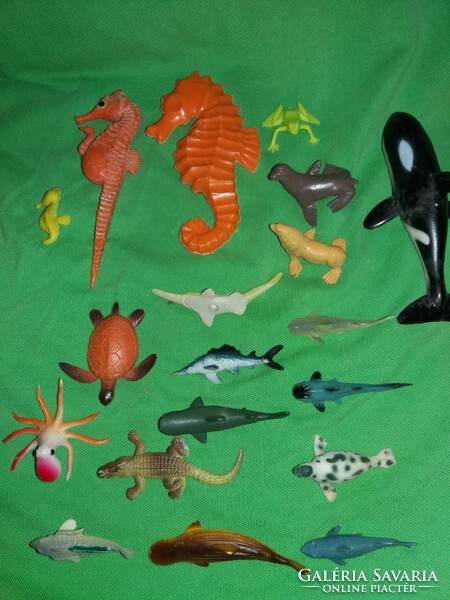 Retro quality sea animals plastic toy figure package 19 pcs in one according to the pictures