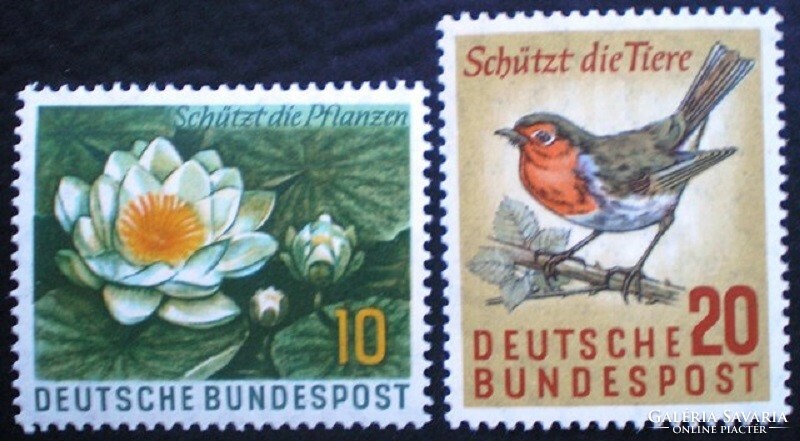N274-5 / Germany 1957 nature conservation stamp series postal clear