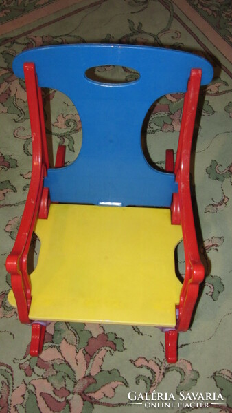Retro, colorful children's rocking chair