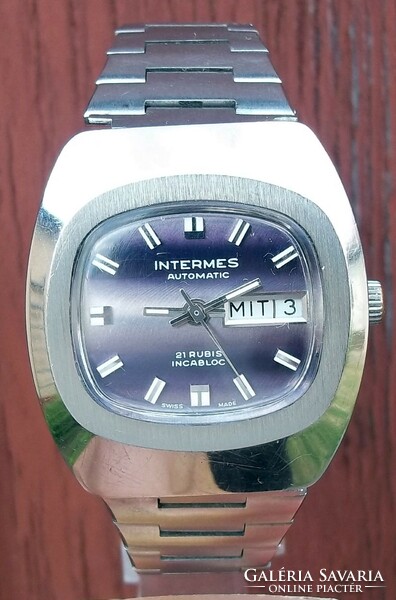 Extremely rare Intermes automatic men's watch from the 70s