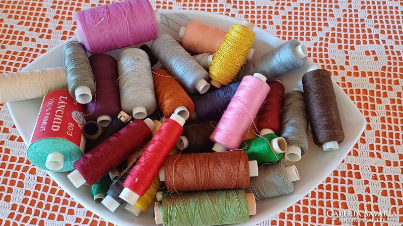 Lots and lots of sewing thread together