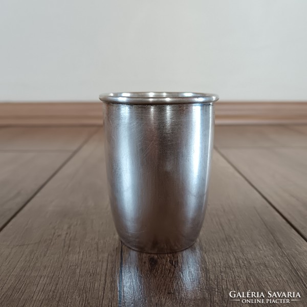 Old silver baptismal glass