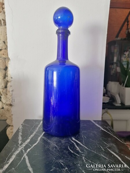 Big blue glass bottle flawless!