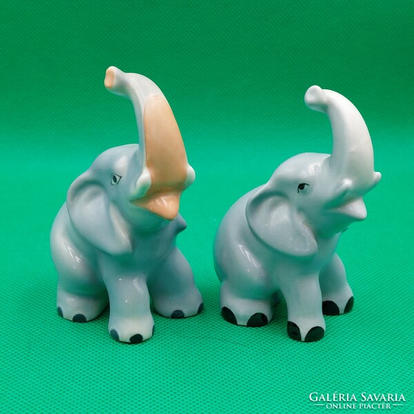 Retro aquincum porcelain elephant figurines
