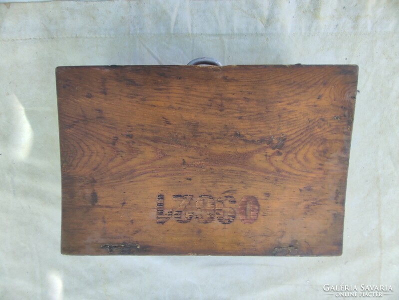 Old wooden military chest/ tool box