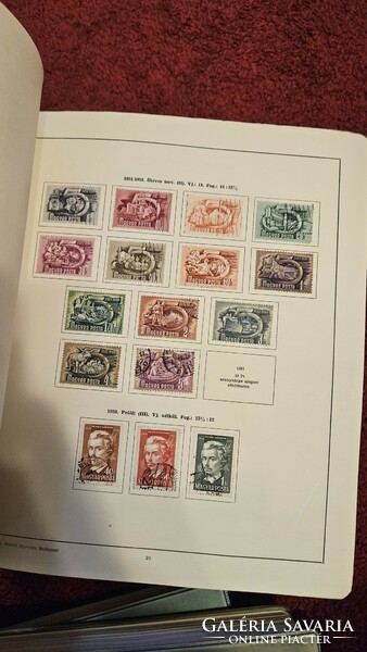 Preprinted Hungarian stamp albums with used and post-clean stamps
