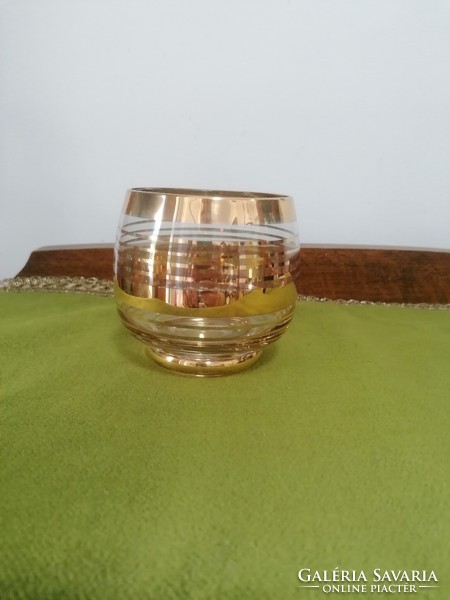 Art deco style glass goblet