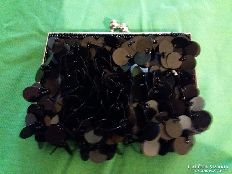 Extravagant women's sequined super chick black bijoux terner purse according to pictures