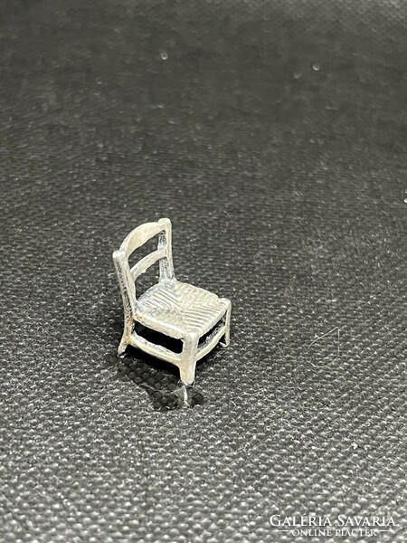 Silver miniature chair