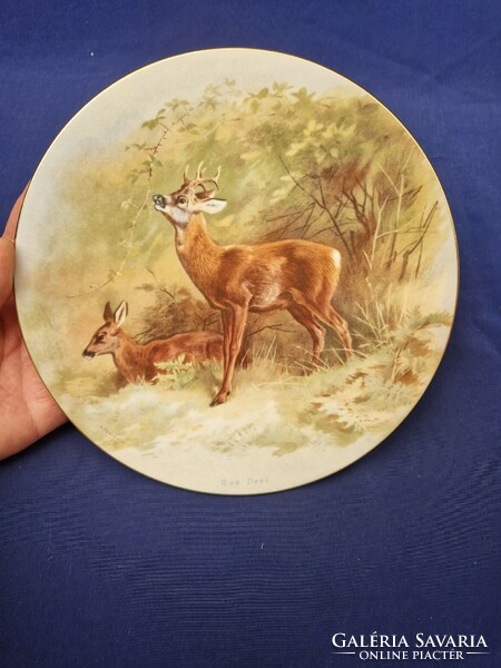 Royal worcester porcelain decorative plate cabinet plate hunter moose deer