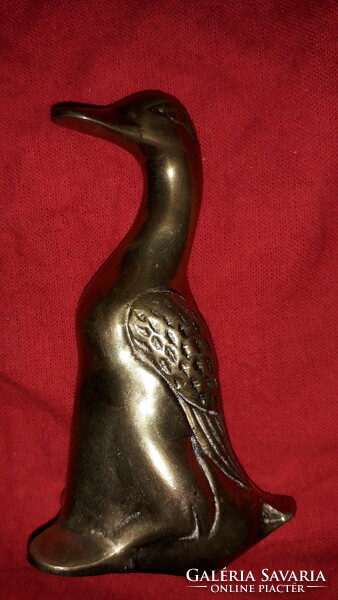 Beautiful hollow copper wild duck / bird sculpture table shelf decoration 12 x 5 cm as shown in the pictures