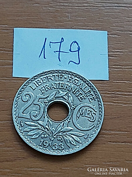 France 25 centimeter 1933 copper-nickel 179