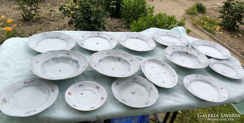 Zsolnay porcelain small flower plate for sale for 14 pieces!