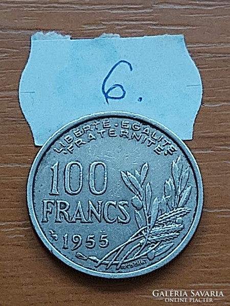 FRANCIAORSZÁG 100 FRANCS FRANK 1955  Réz-nikkel  6