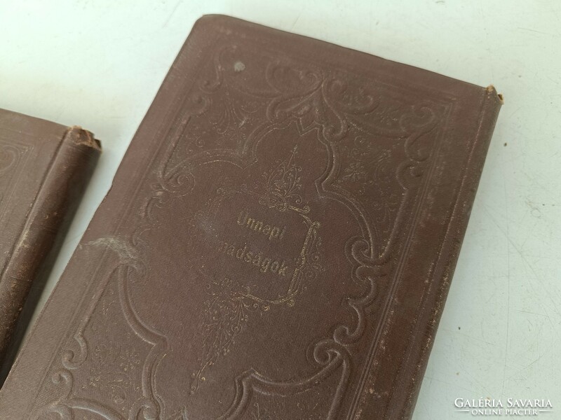Antik zsidó héber magyar nyelvű imádságos könyv imakönyv 1902 judaika 2 kötet sérült 545 8879