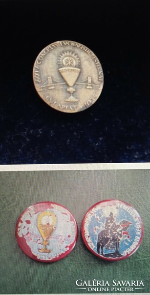 Badge coin religious commemorative coin with case 1938 International Eucharistic Congress 1938 Budapest