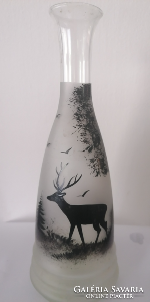 Hunter scenic glass bottle rarity