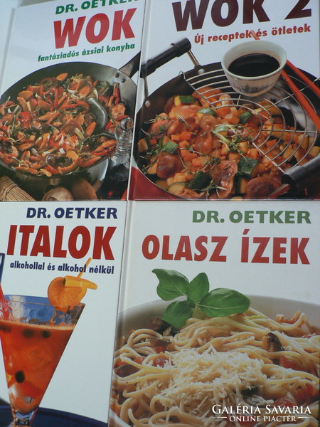Dr. Oetker recipe books 4. 4 books in one Italian flavors, wok 1-2, drinks
