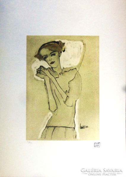 Egon Schiele litográfia, leárazáskor nincs felező ajánlat!