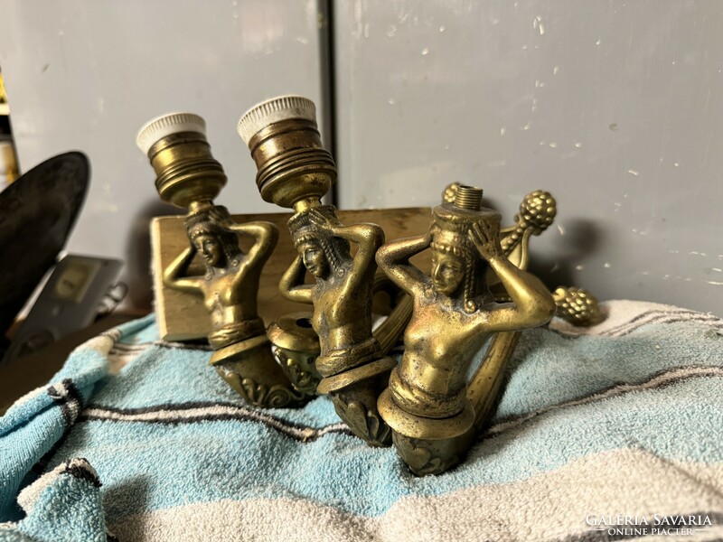 Brass wall or ceiling lamp holder putto bodies