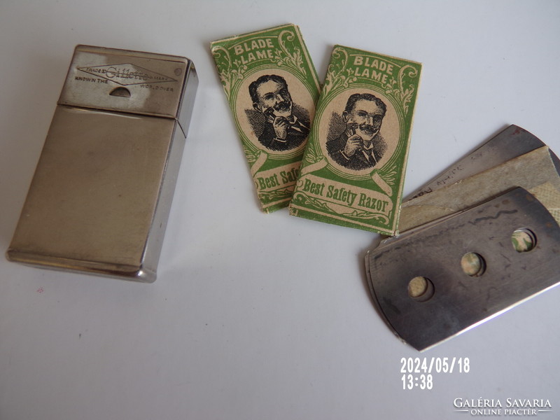Antique Gillette blades in their own holder