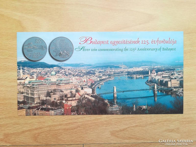 750 Ft 1998  Budapest egyesítésének 150. évfordulója    MNB érme ismertető, prospektus