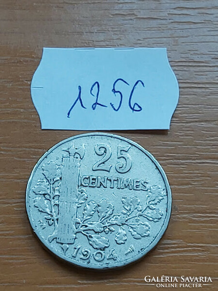France 25 centimeter 1904 nickel 1256