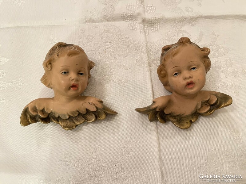 Antique baroque fairy hand painted putts