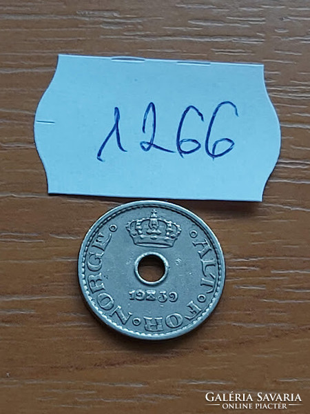 Norway 10 öre 1939 copper-nickel, vii. Haakon 1266