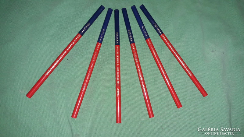 Old cca 1970, Chinese three star - red - blue pencil 6 in one according to the pictures