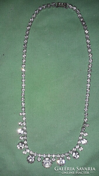 Retro metal Cili-vili collar with rhinestones, length 40 cm. 21 cm circle diameter according to the pictures