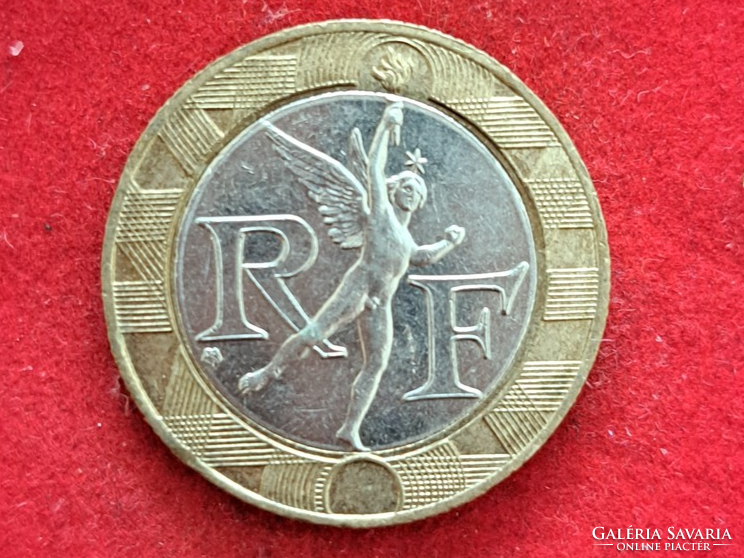 1988. France, 10 francs bimetal (429)