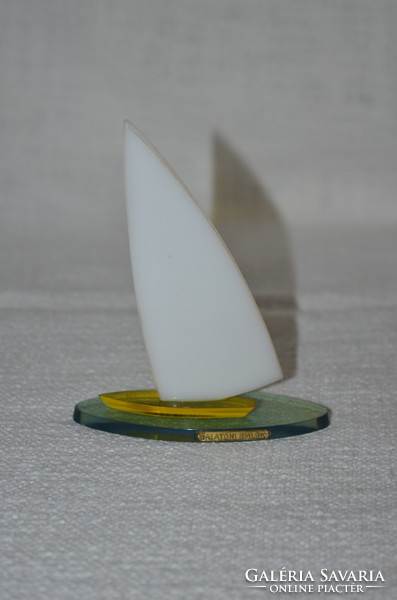 Balaton memorial plexiglass sailboat