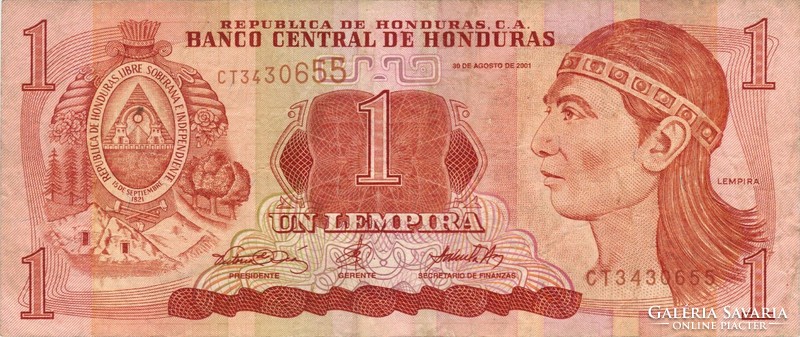 1 lempira 2001 Honduras 3.