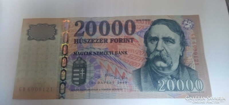 Rare 20,000 HUF banknote 2009 gc in nice pharmacy condition collector's pieces!