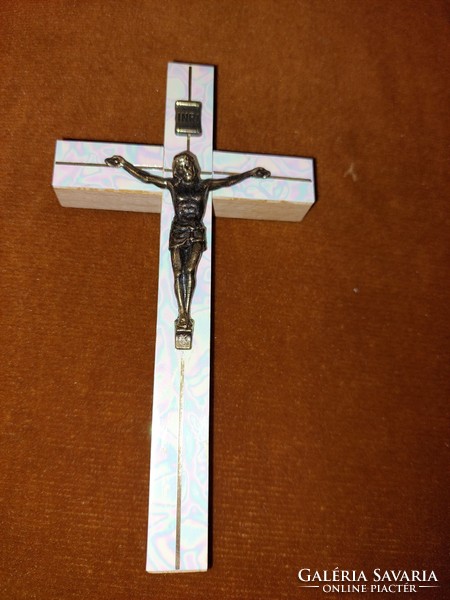 Gyönyház inlaid wooden cross with copper body