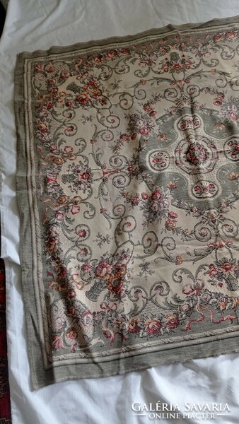 Antique woven tablecloth, textile for a museum environment
