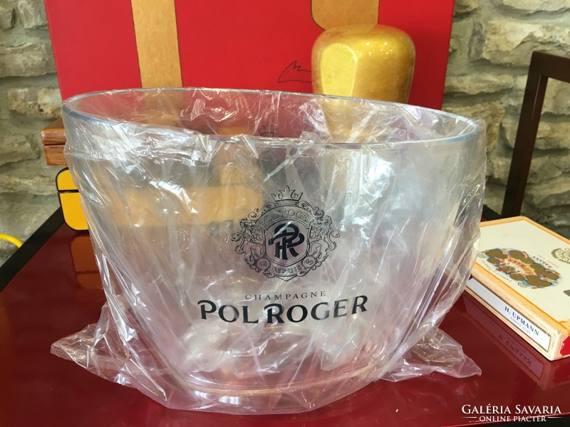 Pol roger champagne plastic ice bucket for two normal or one magnum bottle - French bar equipment