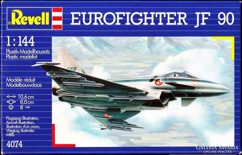Új vintage Eurofighter JF90 repülőgép makett