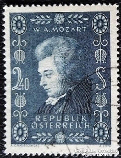 A1024p /  Ausztria 1956 Wolfgang Amadeus Mozart bélyeg pecsételt