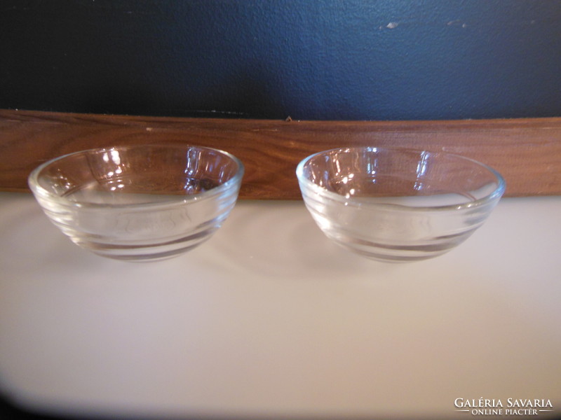 Bowl - 2 pcs - 7.5 x 3 cm - thick - Austrian - glass - flawless