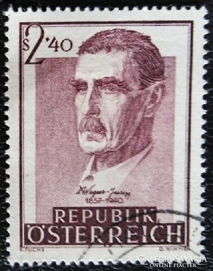 A1032p /  Ausztria 1957 Dr. Julius Wagner-Jauregg  bélyeg pecsételt