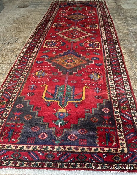 K2 Iranian heriz hand knot wool Persian running rug 110x440cm free courier