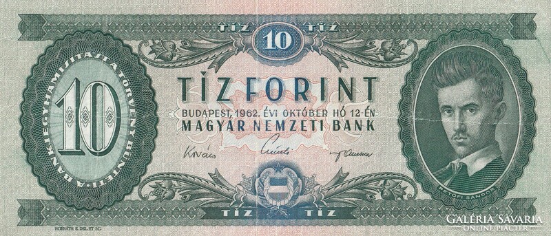 10 forint (1962) A sor