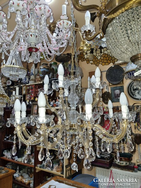 Large crystal hanging chandelier