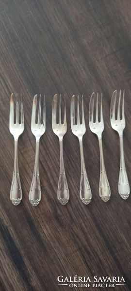 6 cake forks 1930s 0.800 As silver