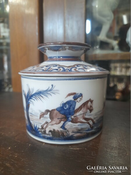Old French Limoges hand-painted porcelain incense burner.