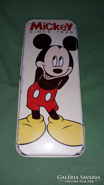 Retro original disney - mickey mouse - metal plate one-space pen holder 20x10 cm according to pictures