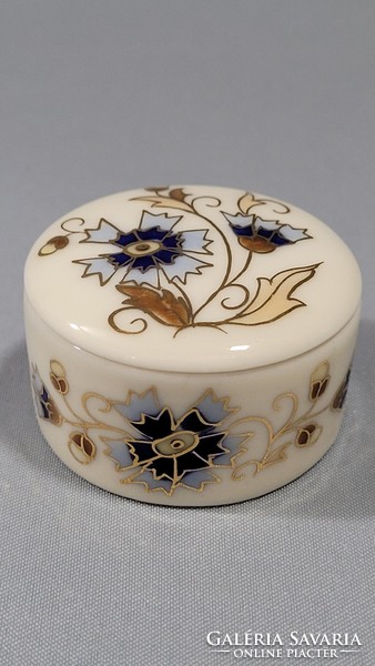 Hand-painted cornflower ring box