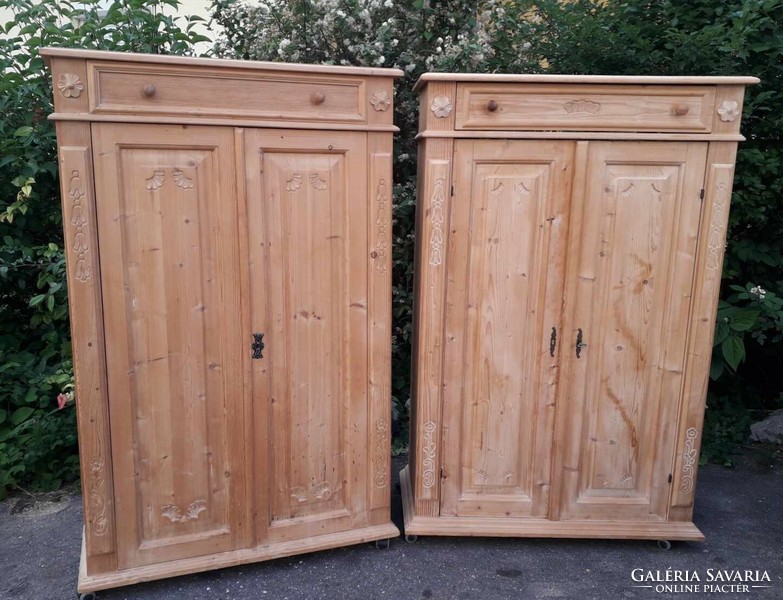150 Cm. 2 pcs. Pine wood cabinet.